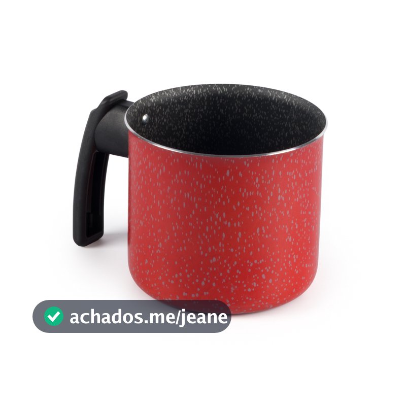 Fervedor Antiaderente 12Cm 1200Ml Vermelho Nacional