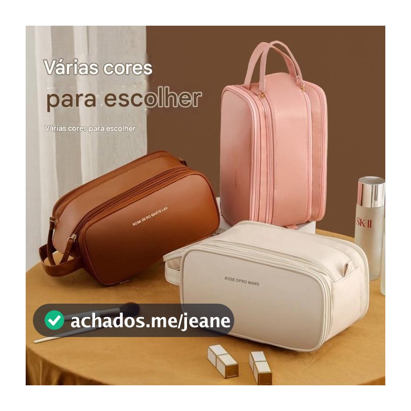Bolsa De Maquiagem De Grande Capacidade Para Mulheres Portátil De Viagem Multifuncional DeProva água