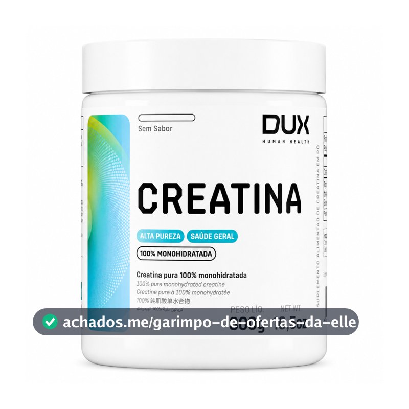 Creatina Monohidratada DUX Nutrition 100% Pura Original Academia – Hipertrofia