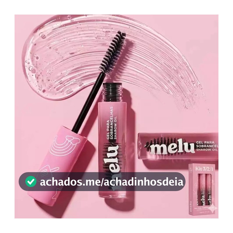 Gel para Sobrancelhas Ruby Rose Melu Incolor Modelador Fixação Natural Brow