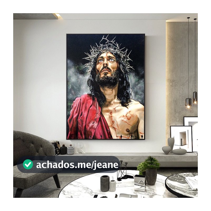 quadro decorativo Jesus Cristo 20x30 alta qualidade 4k