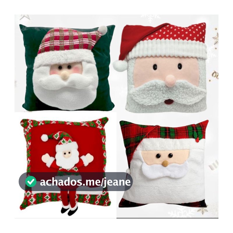 Capa de Almofada Natalina 45X45 tecido pelucia alto relevo ENVIO RÁPIDO!