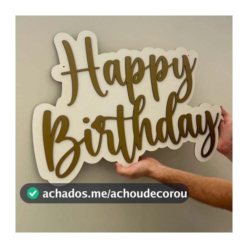 LETTERING DECORAÇÃO ANIVERSARIO PAREDE HAPPY BIRTHDAY FESTA