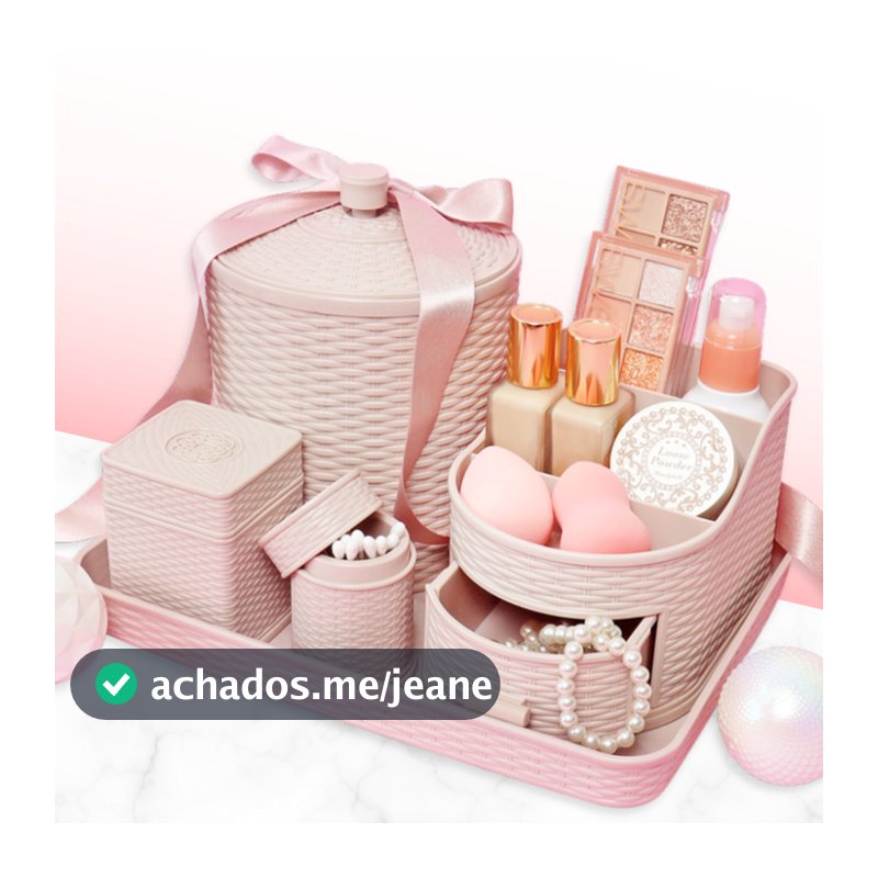 Kit Organizadores Rattan 5 Peças Jacki Design – Versátil para Qualquer Ambiente da Casa