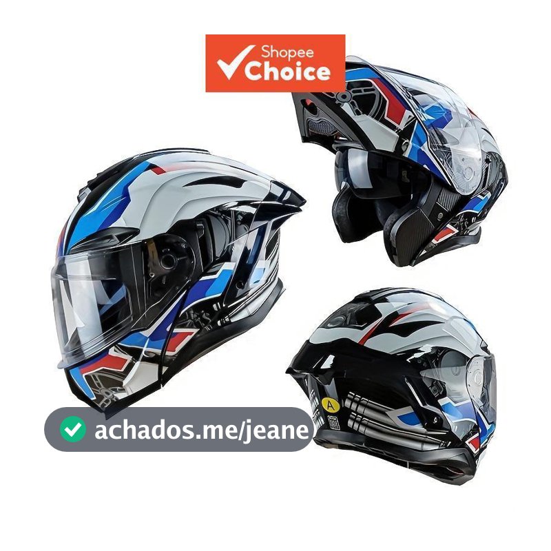 Capacete Modular Flip Up Com Viseira Dupla , Equipamento De Proteção Para Scooter Facial Completo Certificação DOT