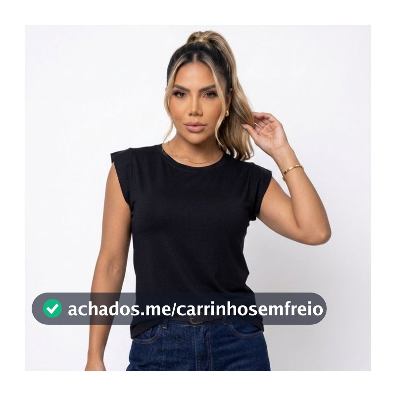 Blusa Feminina Muscle Tee Regata Viscolycra Premium Ombro Estruturado Blusinha Básica Casual Trabalho M ao GG