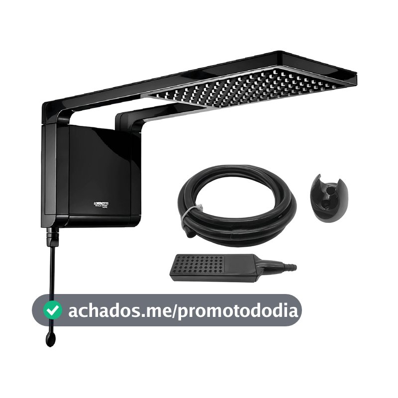 Chuveiro Elétrico De Parede Lorenzetti Acqua Ultra Storm Preto 220V ou 127V