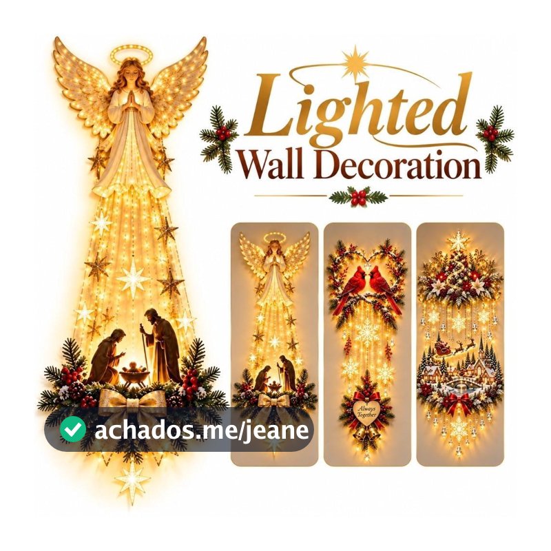 Decoração De Parede De Natividade Iluminada 2D Acrílico Estrela Ornamento 60cm Presépio De Natal Arte