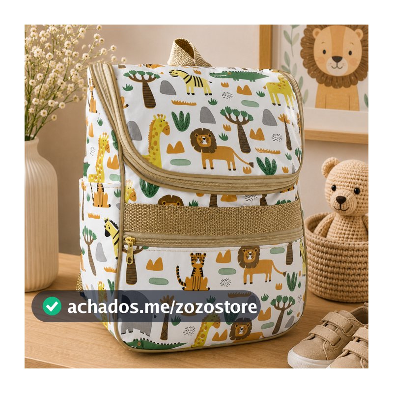 Mochila Maternidade Média Elegante Espaçosa Prática Resistente