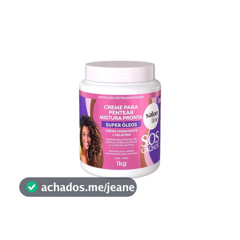 Creme Para Pentear Gel Creme SOS Cachos Super Óleos 1kg