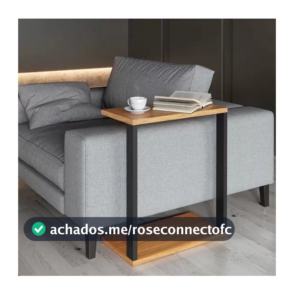 Mesinha Lateral Para Sofá Estilo Industrial 100% MDF, mesa apoio, mesa auxiliar sofá, mesa de canto