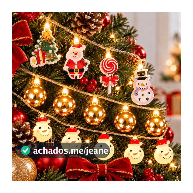 Cordões Decorativo de Natal Decoração Cordão Dourado Para Arvore de Natal 2 metros Enfeites Natalinos Bolas Natalinas