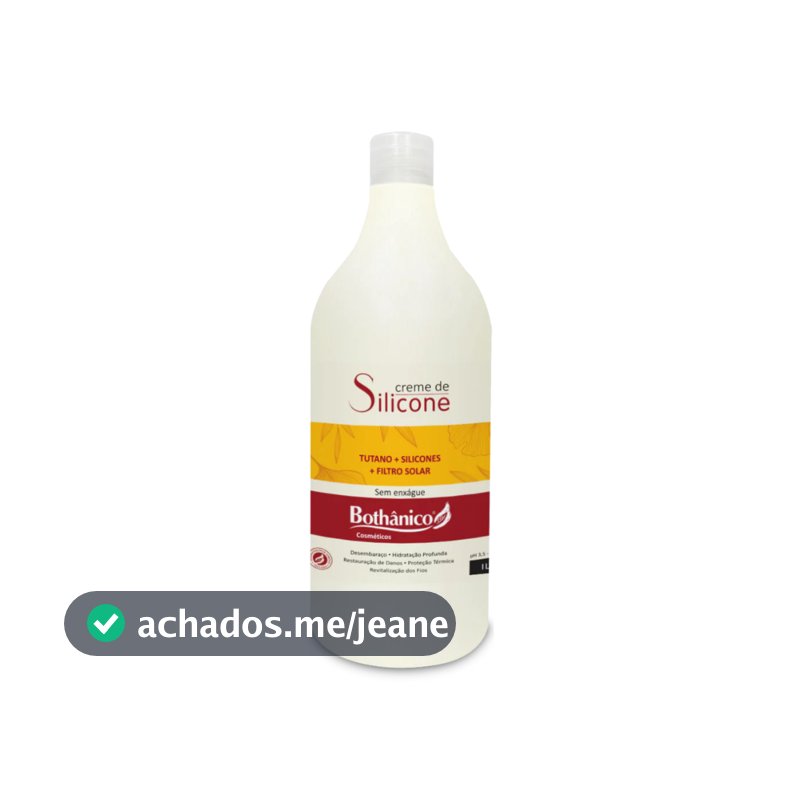 Creme de Silicone Sem Enxague Filtro Solar Umectação Proteção Térmica Bothânico Hair Cosméticos 1 L.