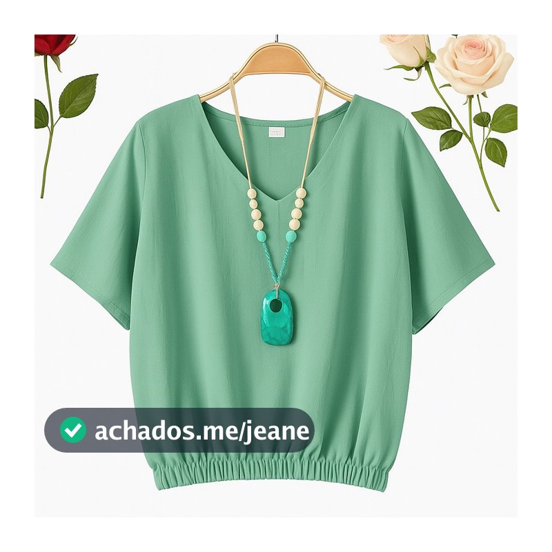 Camiseta/Blusa feminina moda fashion tecido duna com elástico Moda 2026