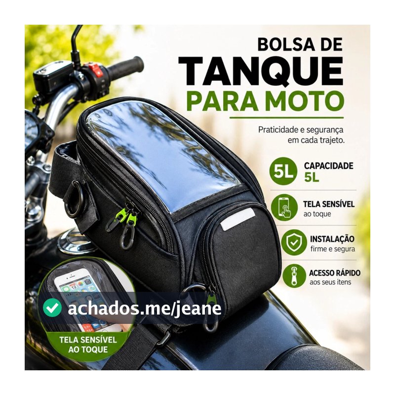 Bolsa Mala Universal De Tanque Da Moto Capacidade de 5L À Prova D'água Com Imã