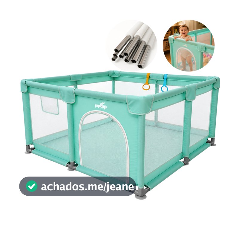 Cercadinho para Bebê Chiqueirinho Bebe Cercado para Cachorro Pet Grande Portátil e Dobrável PipDip