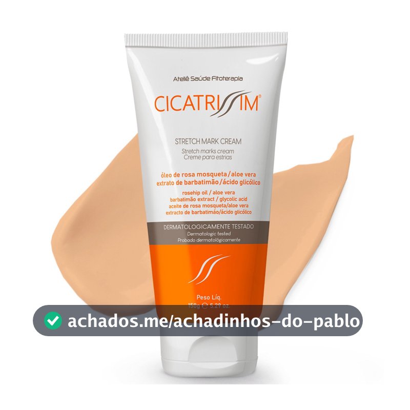 Cicatrissim Creme Redutor de Estrias - Suaviza Estrias, Uniformiza e Firma a Pele - 150g