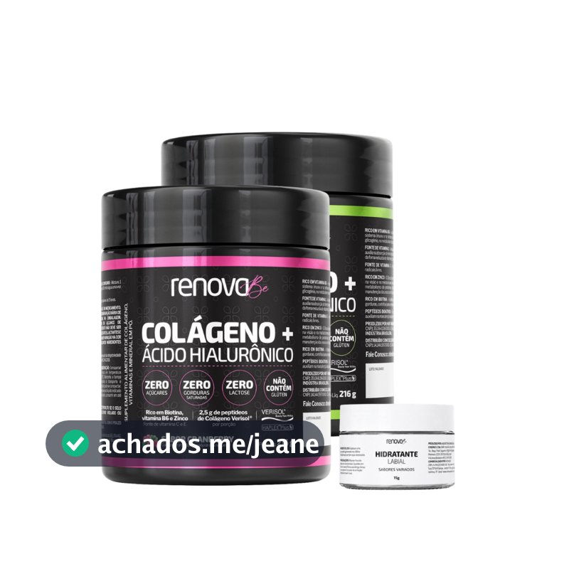 Kit 2 Colágenos Verisol com Ácido Hialurônico e Biotina Renova Be