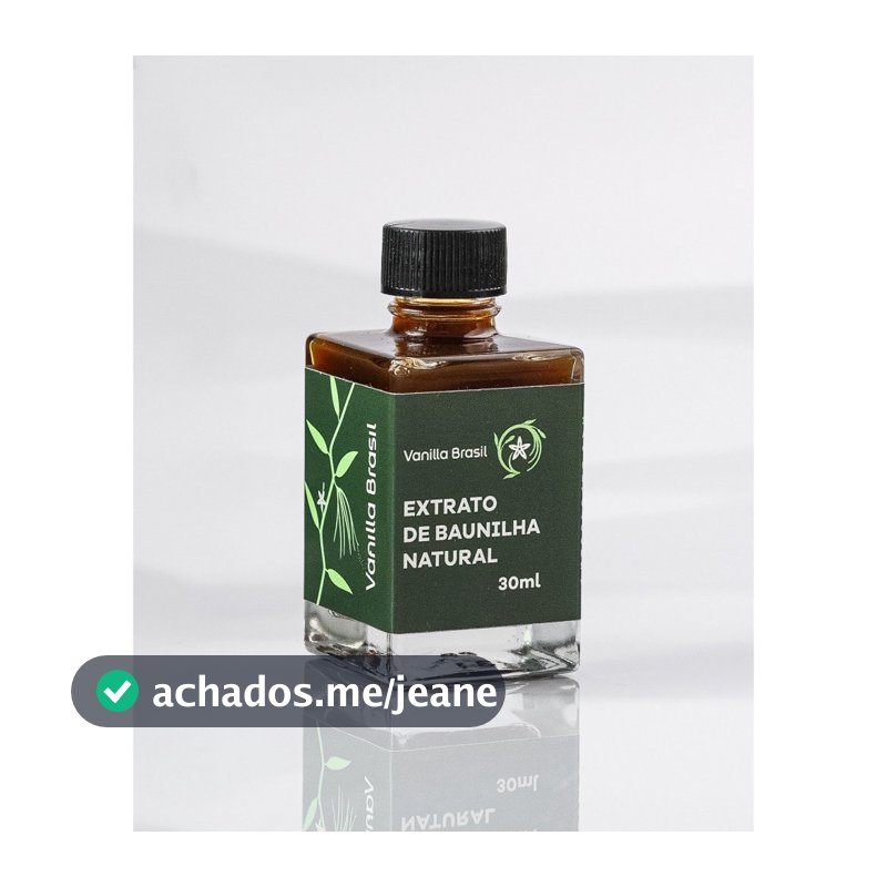 Extrato de Baunilha Natural Concentrado Especial Culinária Confeitaria Doceria Vanilla Brasil 30ml