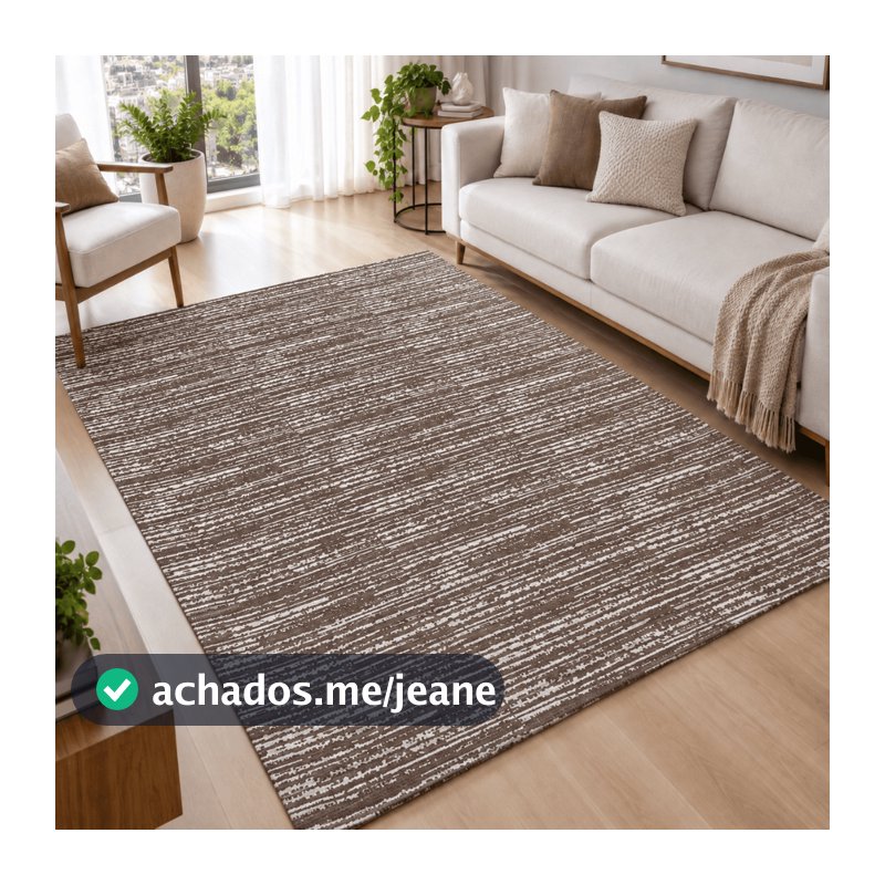 Tapete para Sala Antiderrapante 2,00 x 1,40m Tapete Sala Moderno Mesclado Jacquard Sem Pelo