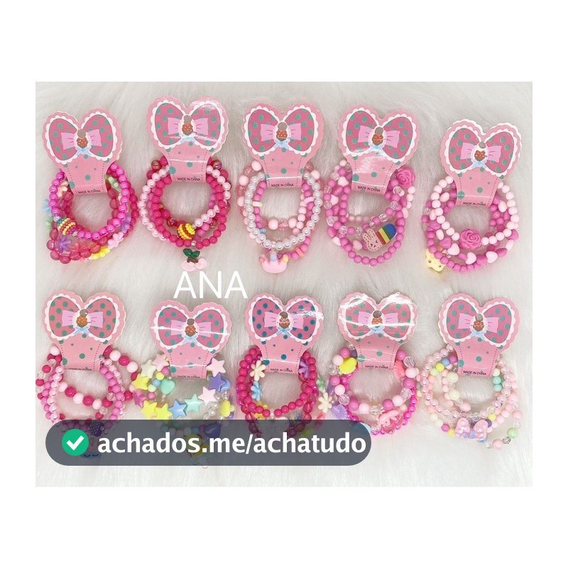 Kit 24 pulseiras lindas infantis de miçanga-youyi