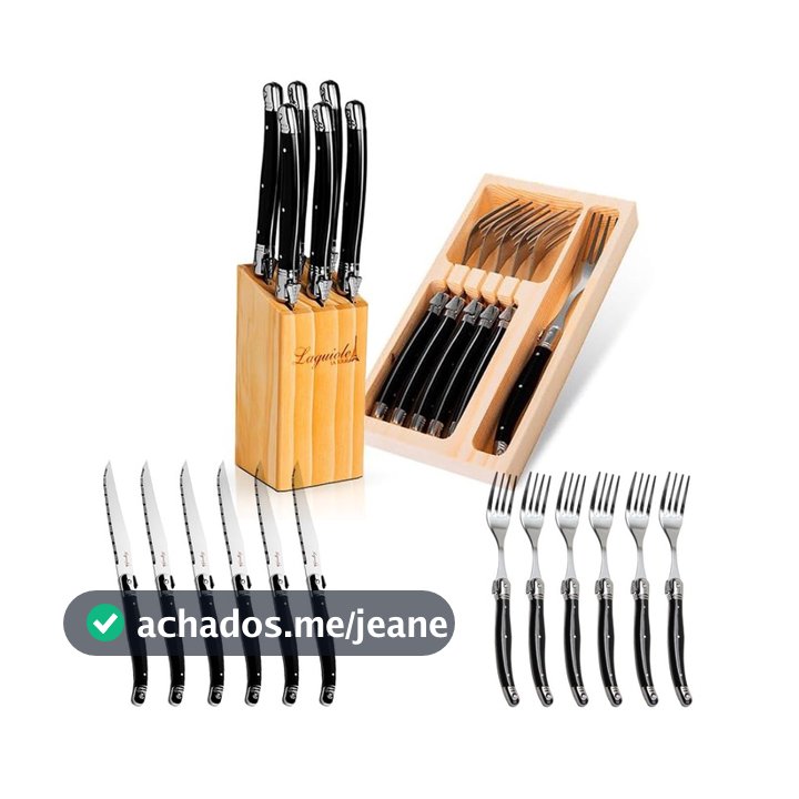 Conjunto De Talheres Kit Com 12 Peças Garfo Faca Luxo Premium Original Laguiole La Tour