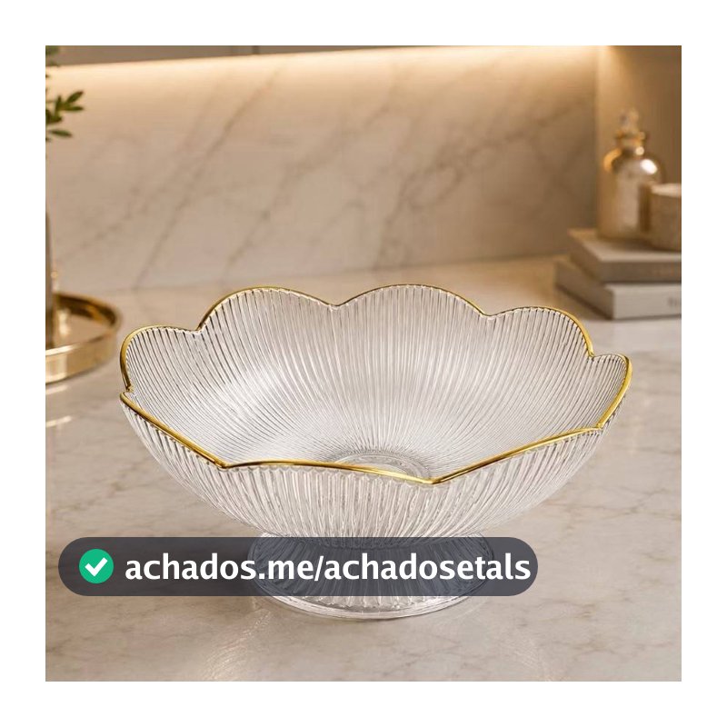 Fruteira Transparente Grande Decorativa Para Frutas Mesa Posta Centro de Mesa Acrilico