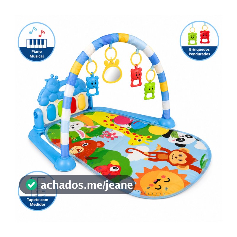 Tapete Atividades Ginásio Musical Bebê Com Mobile E Teclado