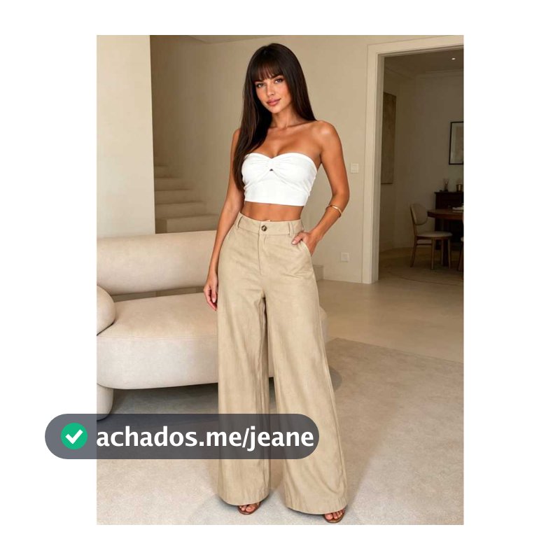 Calça Pantalona Alfaiataria Premium Wide Leg Elegante