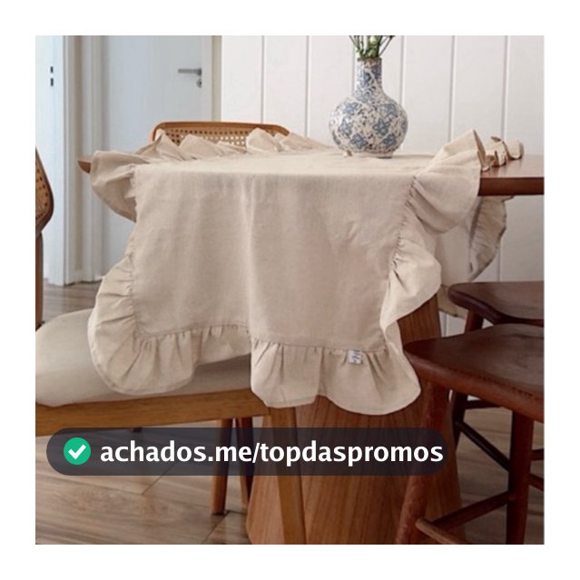 Trilho de Mesa em Linho com Babadinho