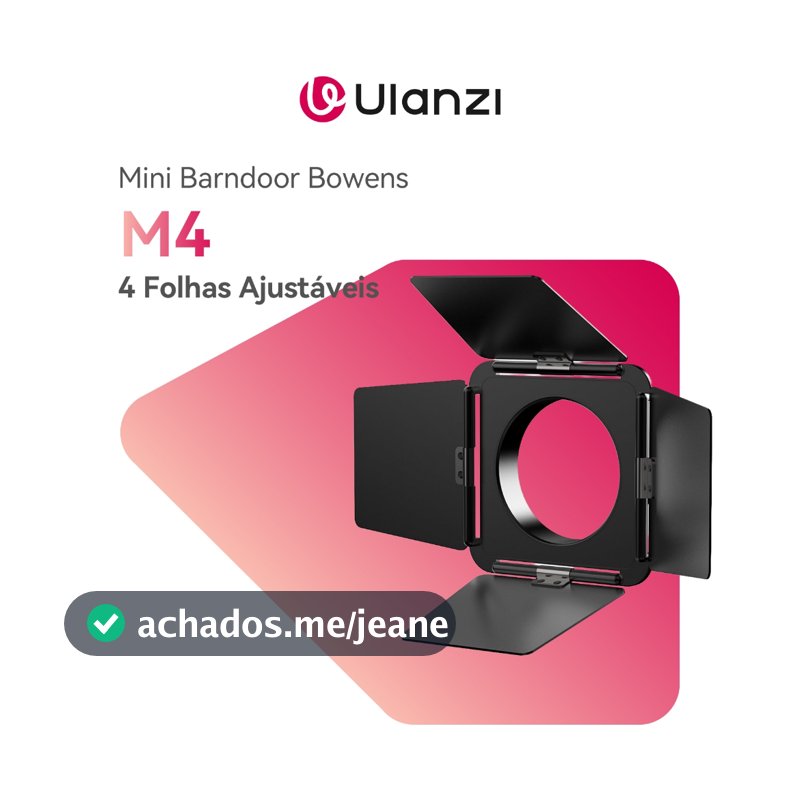 ULANZI M4 Mini Barndoor Bowens – Acessório de Controle de Luz Mini Mount