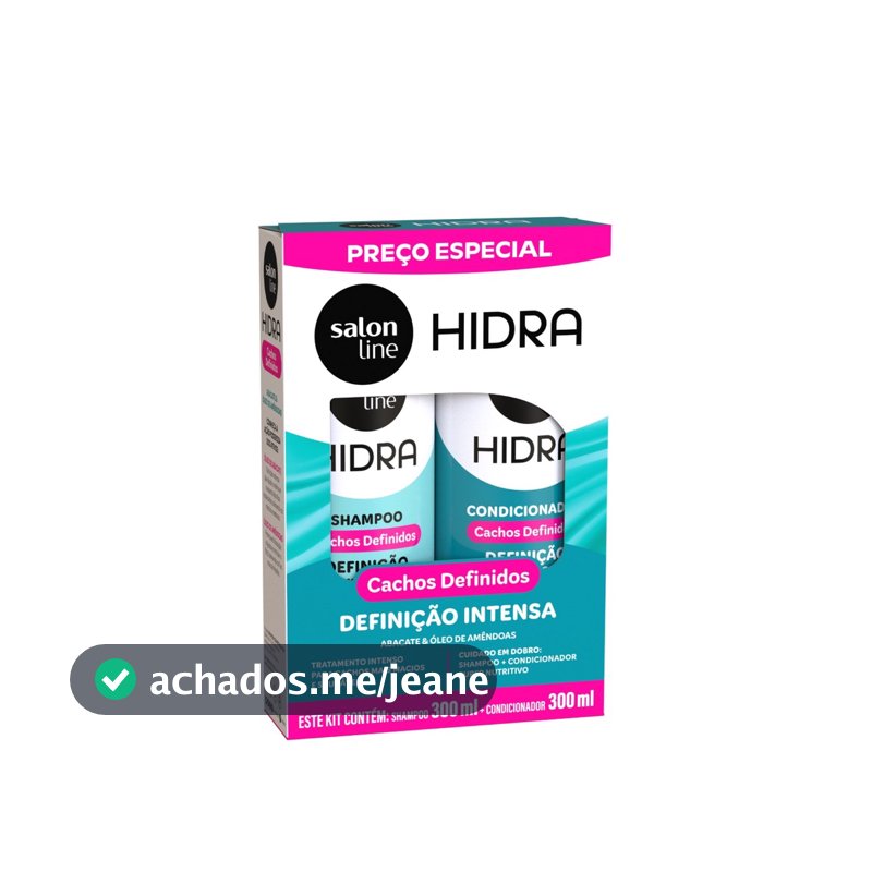 Kit Shampoo e Condicionador Hidra Abacate Salon Line 300ml