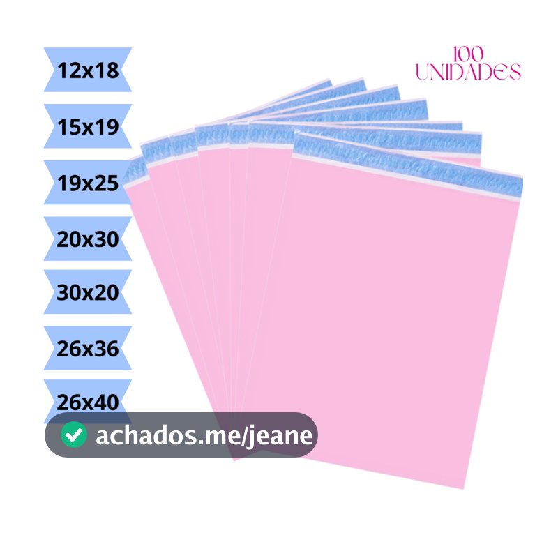 100 Envelope de Segurança Saco Plástico Envio E-commcerce Correio