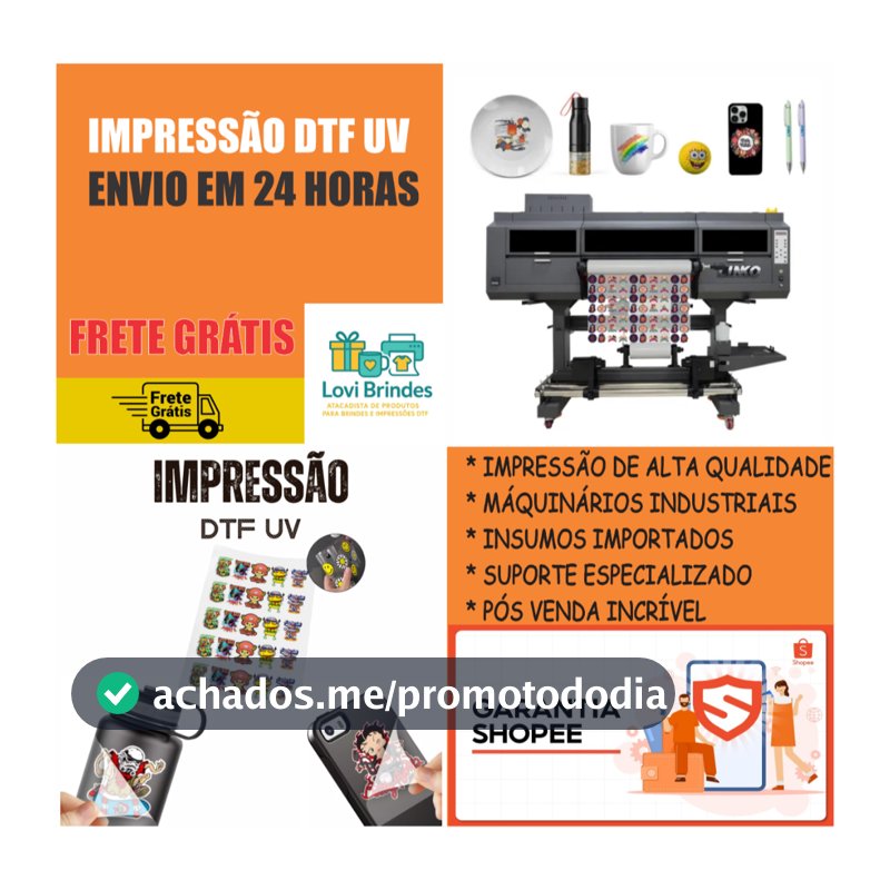 IMPRESSÃO DTF UV C/ VERNIZ ENVIAMOS EM ATÉ 24 HRS