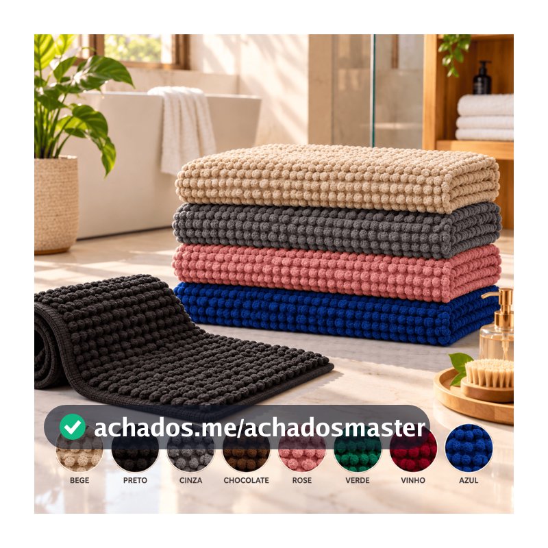 Tapetes Bolinha Banheiro Suave Antiderrapante Seca Rápido Várias Cores Macio Tapete Macarrão