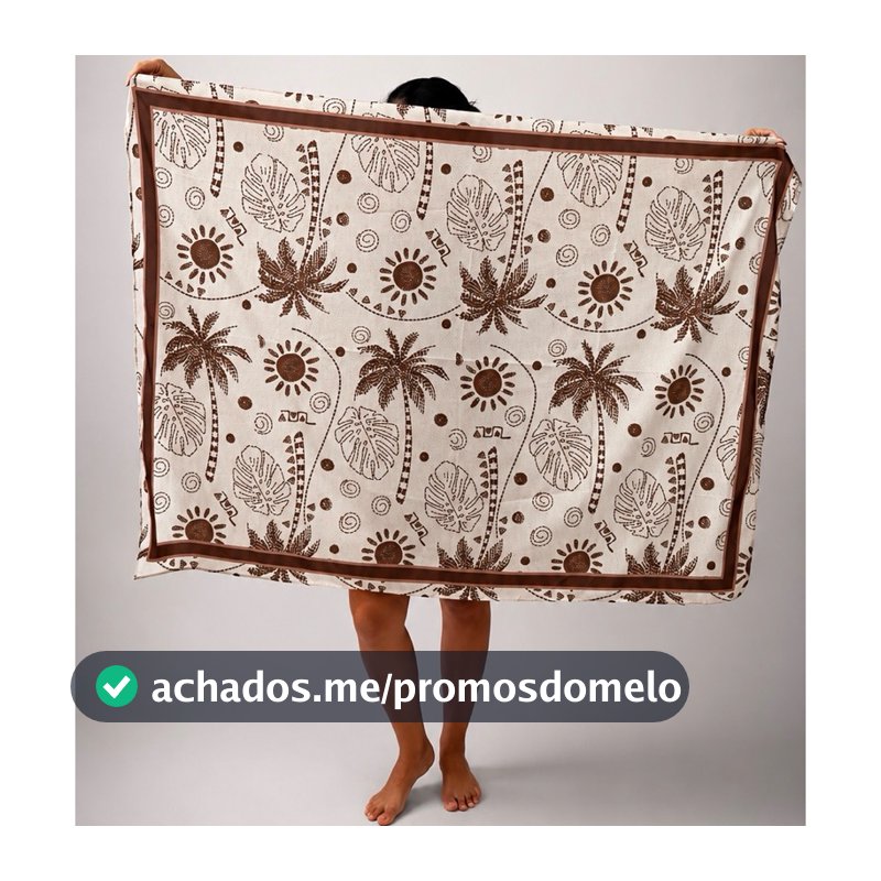 Pareo Canga de praia saída de praia estampada tecido tropical Estampas Exclusivas