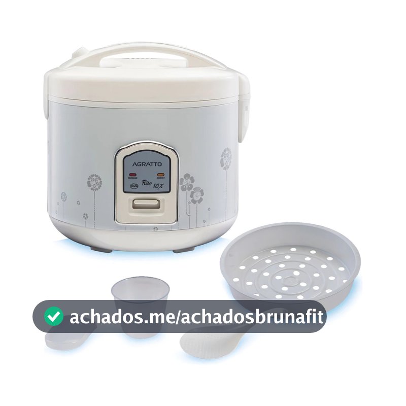 Panela De Arroz Elétrica Riso PA6X Branco 127v ou  220v - Agratto