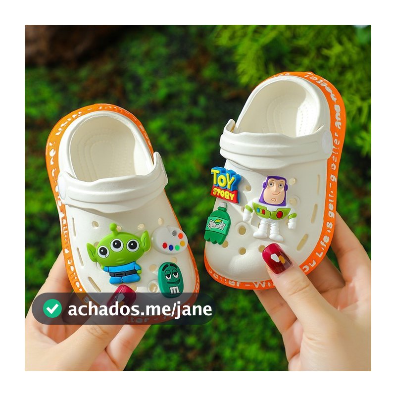 Babuche Infantil Sandálias Infantis Meninos Meninas Material EVA Sapatos infantis de desenho animado