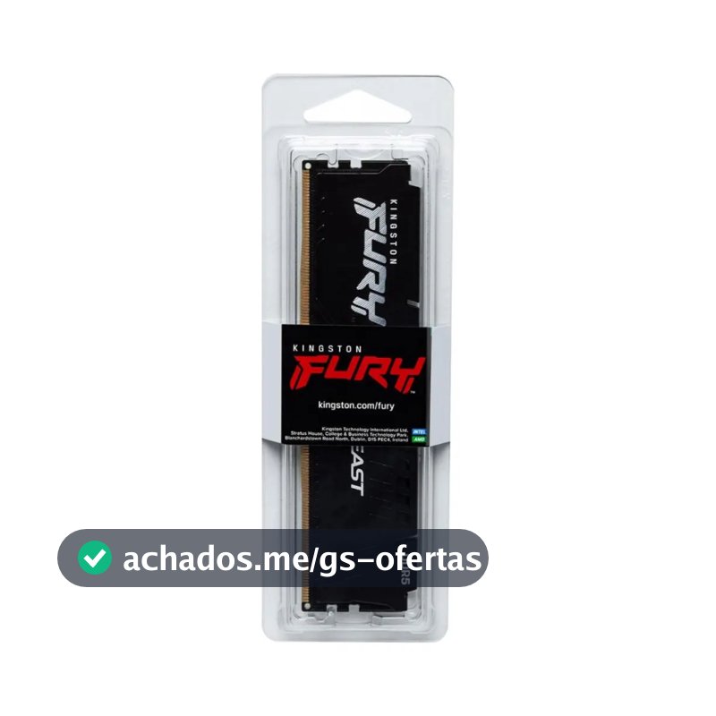 Memória RAM Kingston Fury Beast 8GB DDR5 6000 MHz - KF560C36BBE-8