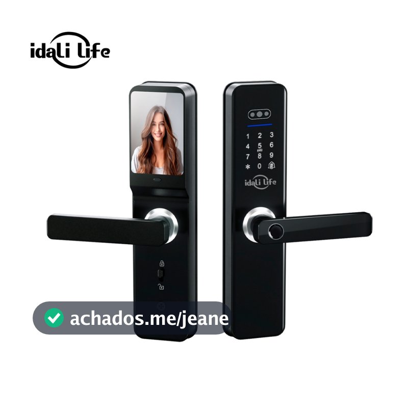 Fechadura Digital Inteligente com Câmera Biométrica Impressão Cartão Senha Desbloqueio IDALI LIFE