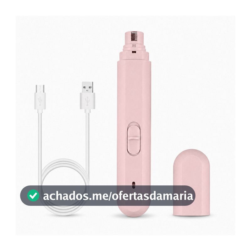 Lixador de Unhas Pet com LED 2 Velocidades Recarregável USB para Cães e Gatos