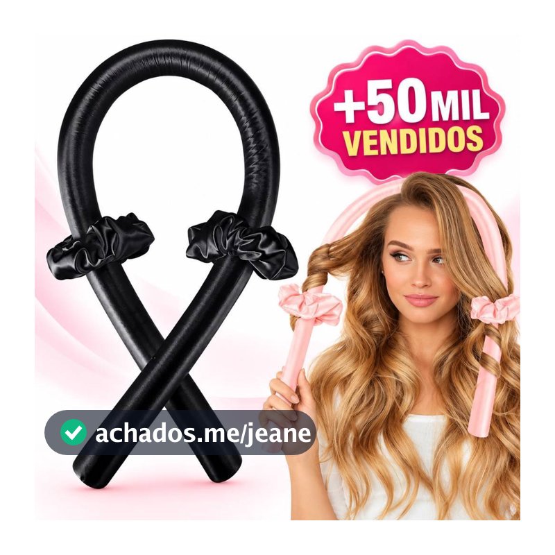 KIT MODELADOR DE CACHOS CETIM (Heatless Curls) + SCRUNCHIES