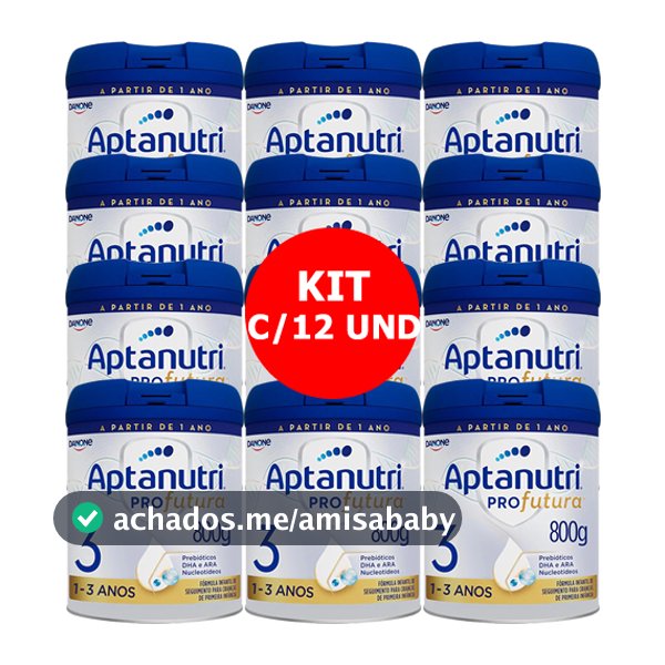 KIT 12 FORMULA INFANTIL APTANUTRI PRO FUTURA 3 800G