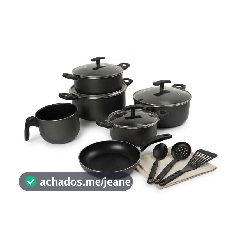 Jogo de Panela Grafite/ ALL BLACK escolha as suas peças - Extra Premium 5 camadas de Antiaderente