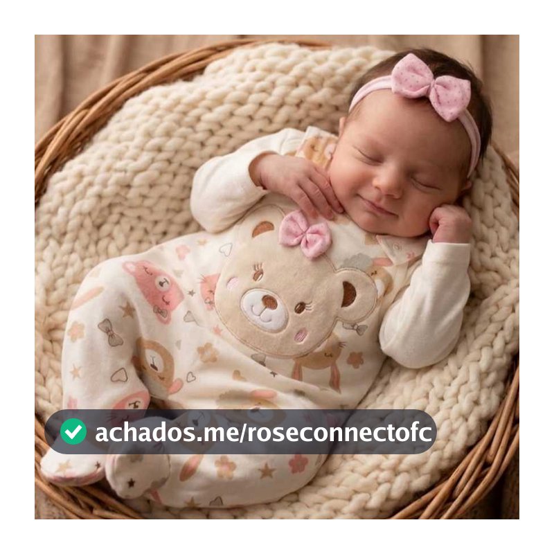 Macacão Promoção Jardineira Body Manga Longa Kids Bebê Menina Bordado de Ursinha Lola Palha