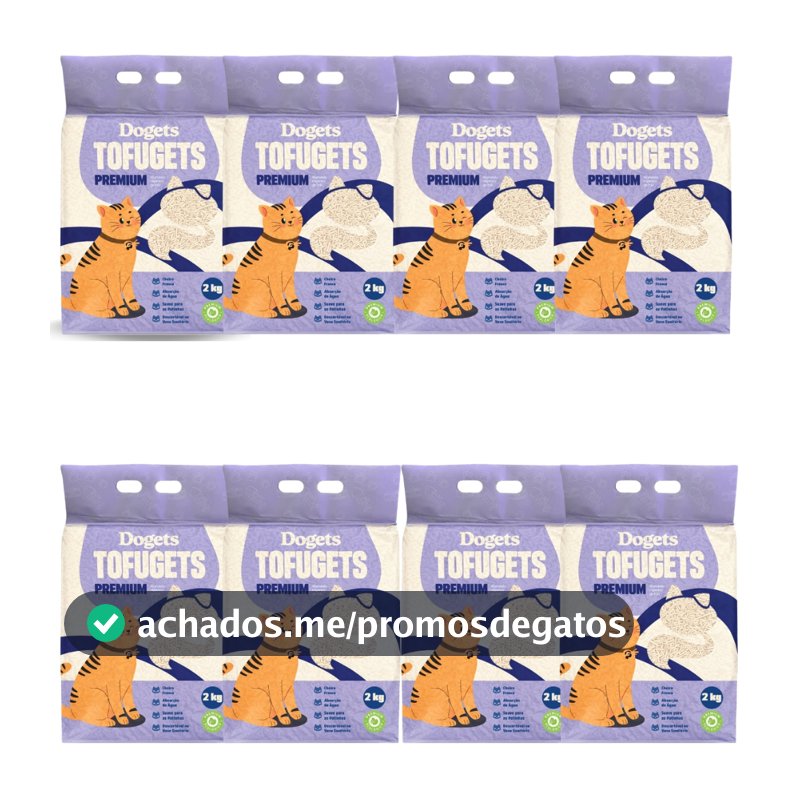 Areia Para Gato Tofu 2 kg Vegetal Higiênica Antiodor Areia Gato Premium Sanitária