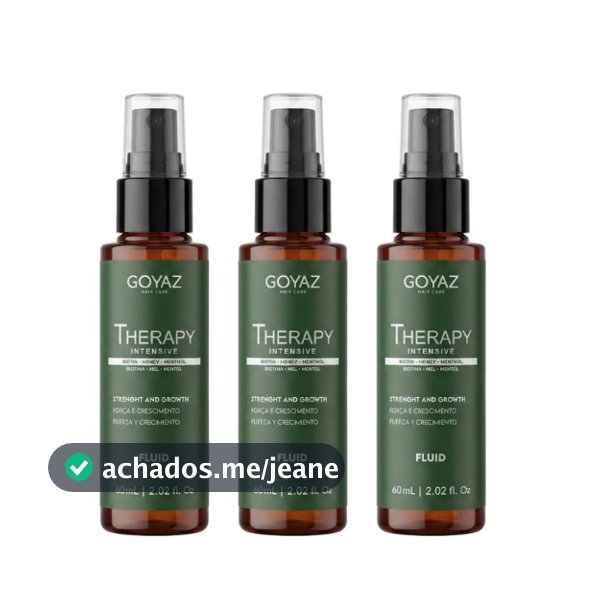 Kit com 3 Tônicos Capilares Goyaz Hair Care | Crescimento Acelerado, Anticaspa Profissional