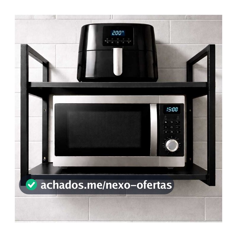 Suporte Microondas Air Fryer Forninho Impressora Prateleira de parede 2 andar MULTIUSO