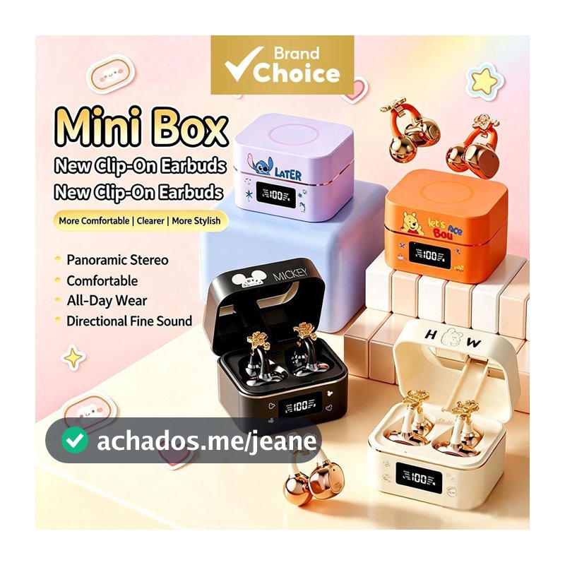 Fones de Ouvido A33 - Fones de Ouvido Confortáveis com Clipe, Abertos, Bluetooth, Experiência Sonora Premium, Leves, Sem