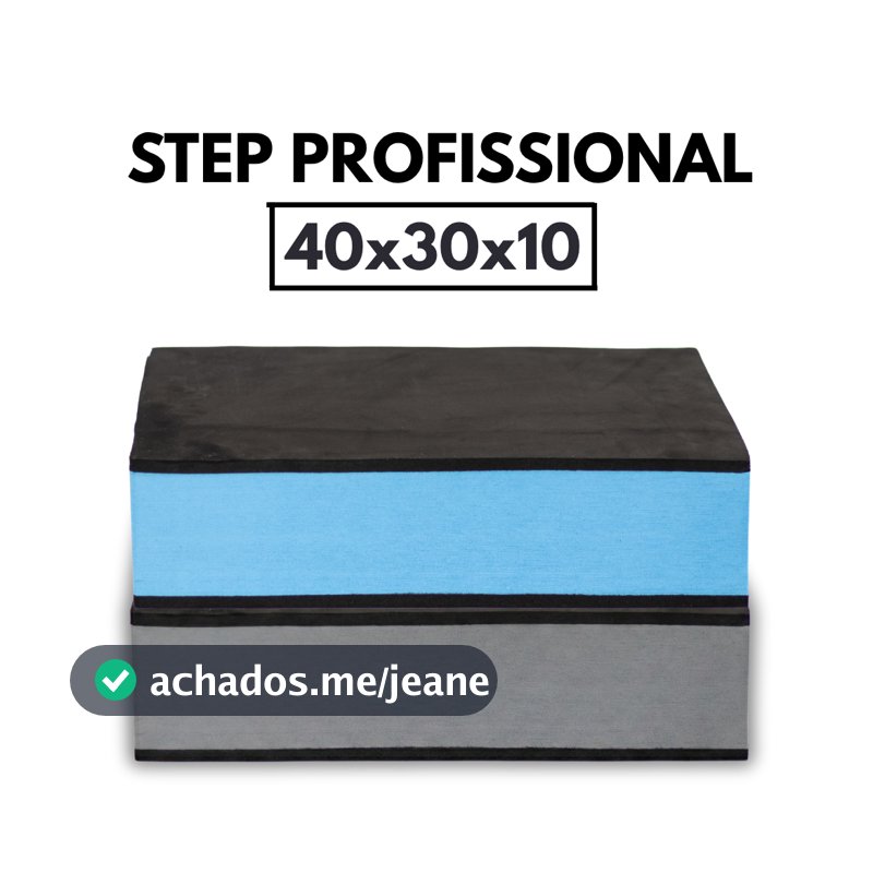 Step Academia 40x30x10 Plataforma Treino Funcional Musculação Cardio Estepe GinásticaExercício Stepe